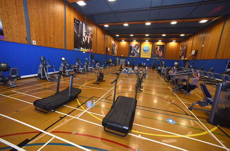 Interior of Grangemouth Sports Complex gym