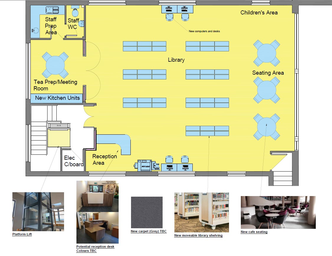 Floor plan of what the upper floor in Slamannan Community Education Centre could look like.