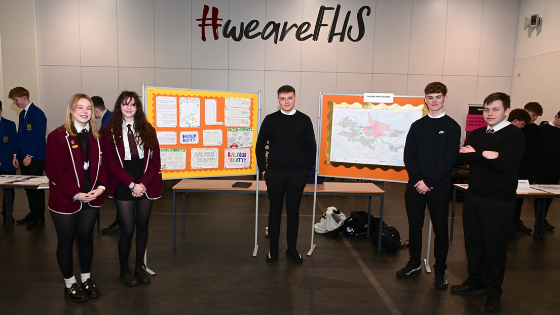 Falkirk High School pupils at the showcase event