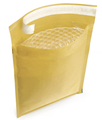 Brown padded envelope with bubble wrap lining