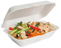 Takeaway container full with food